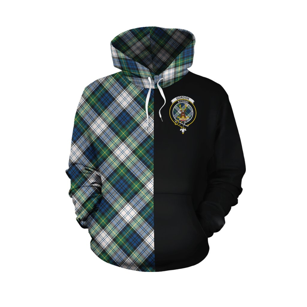 Gordon Dress Ancient Tartan Hoodie Half of Me - Cross Style