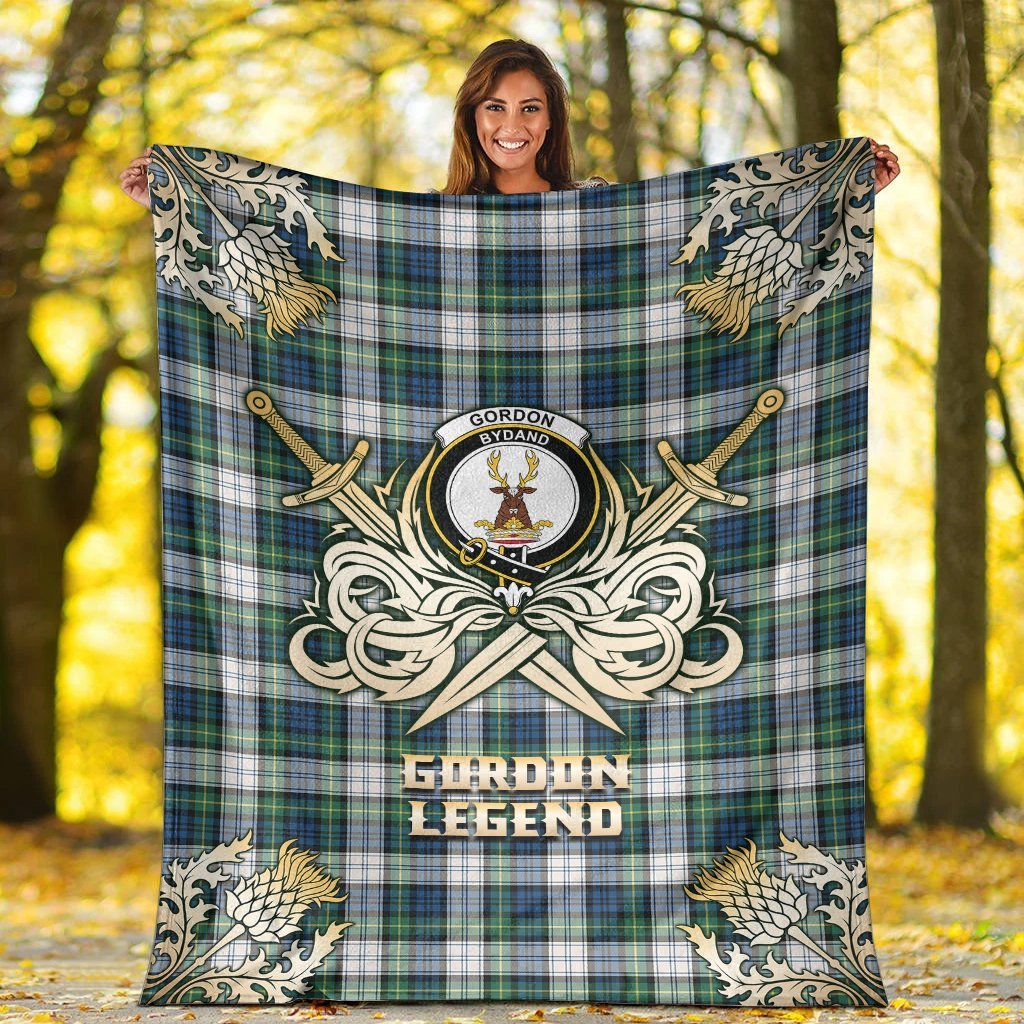 Gordon Dress Ancient Tartan Gold Courage Symbol Blanket