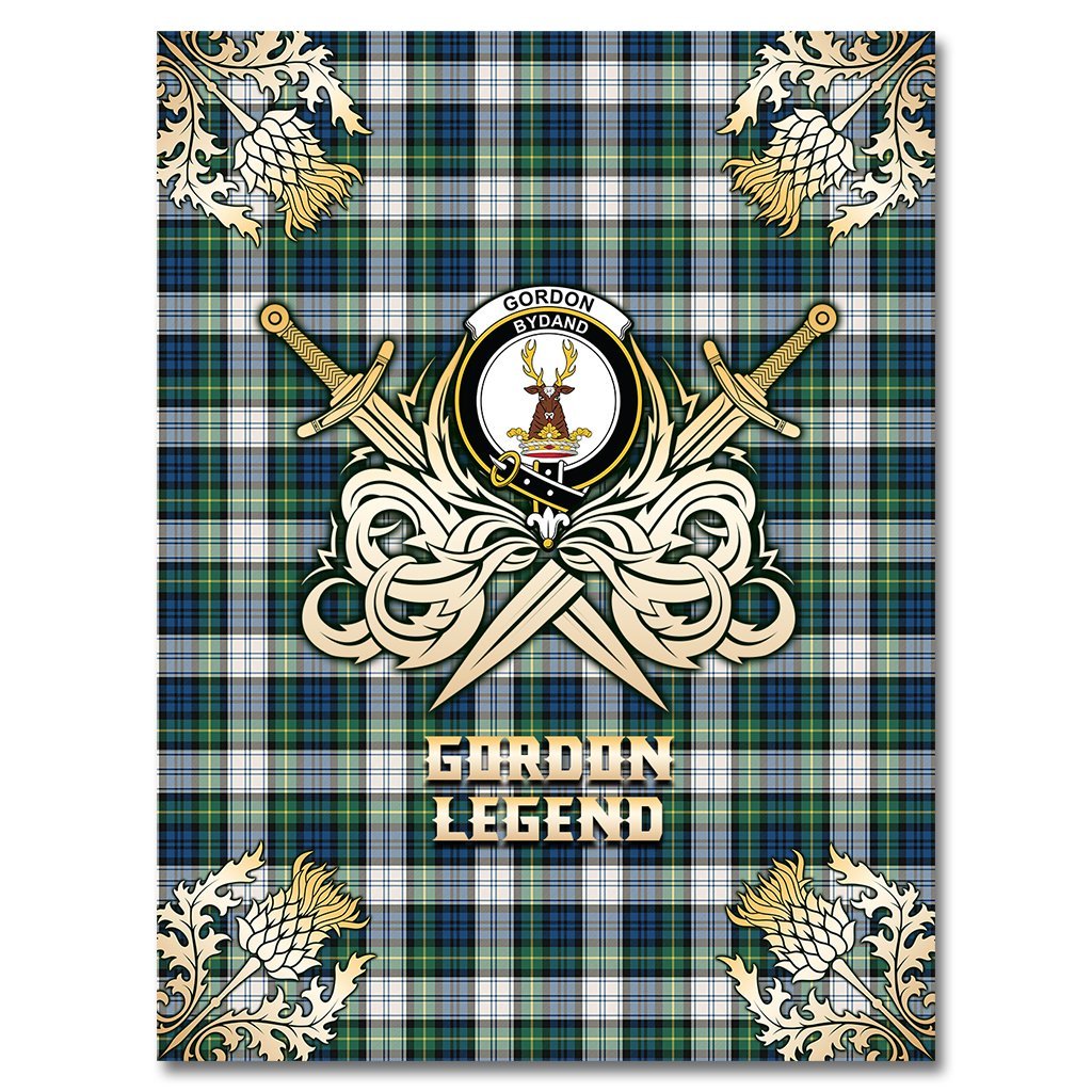 Gordon Dress Ancient Tartan Gold Courage Symbol Blanket