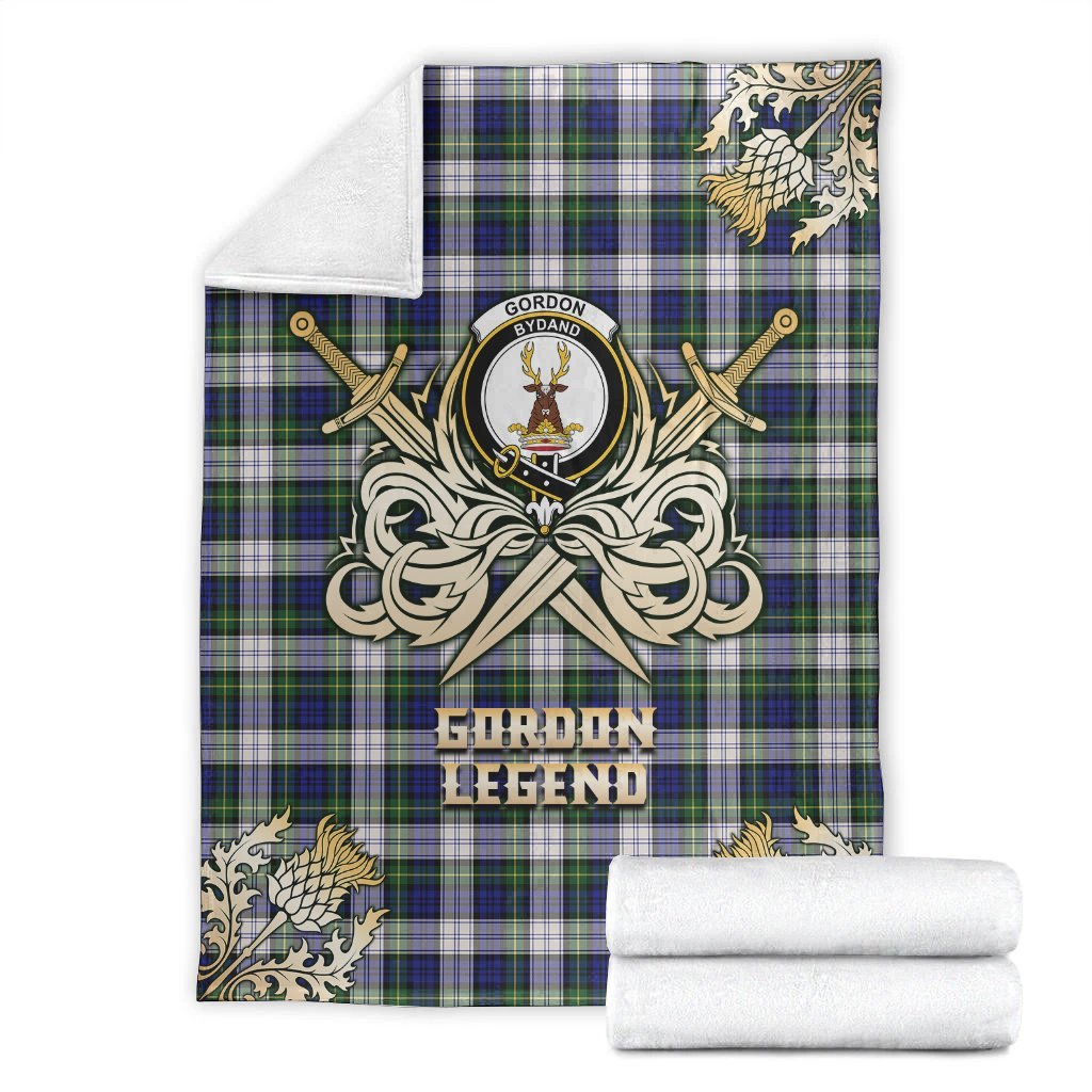 Gordon Dress Modern Tartan Gold Courage Symbol Blanket