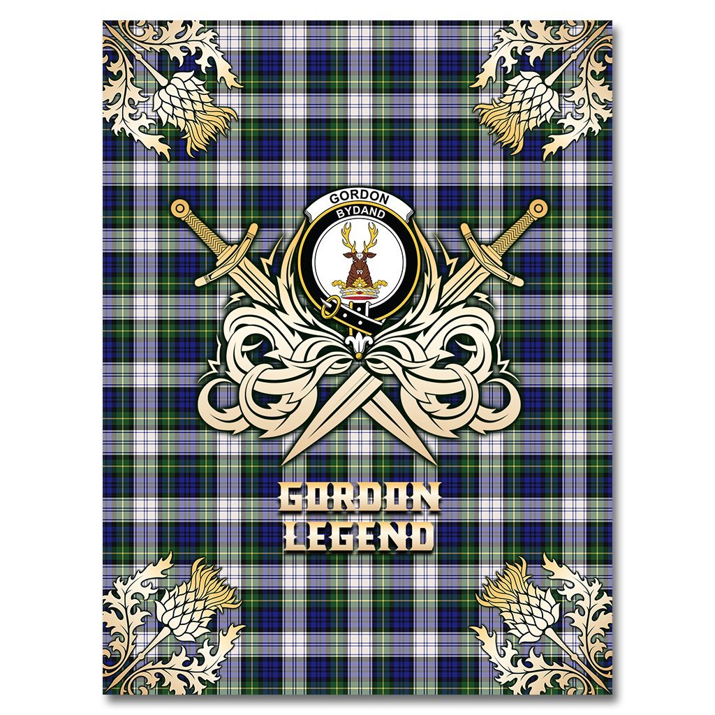 Gordon Dress Modern Tartan Gold Courage Symbol Blanket