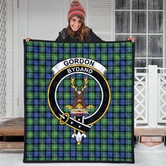 Gordon Old Ancient Tartan Crest Quilt