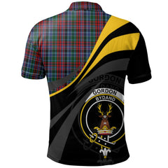 Gordon Red 01 Tartan Polo Shirt - Royal Coat Of Arms Style