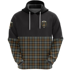 Gordon Weathered Clan Half Of Tartan Hoodie