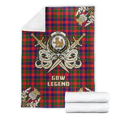 Gow Modern Tartan Gold Courage Symbol Blanket