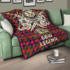 Gow Modern Tartan Crest Legend Gold Royal Premium Quilt