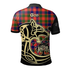 Gow of McGouan Tartan Polo Shirt Viking Wolf