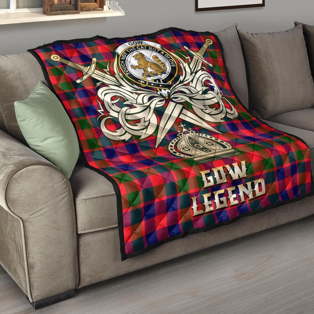 Gow of McGouan Tartan Crest Legend Gold Royal Premium Quilt