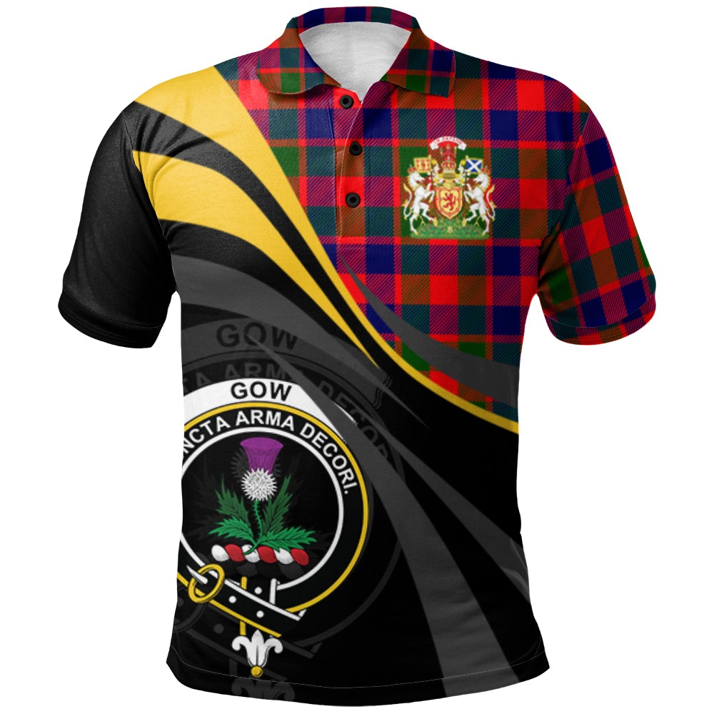 Gow of Skeoch Tartan Polo Shirt - Royal Coat Of Arms Style