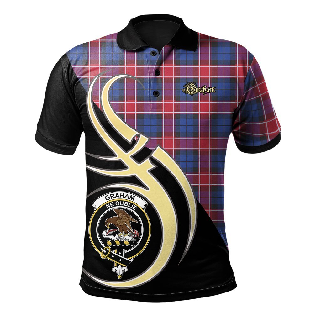 Graham of Menteith Red Tartan Polo Shirt - Believe In Me Style