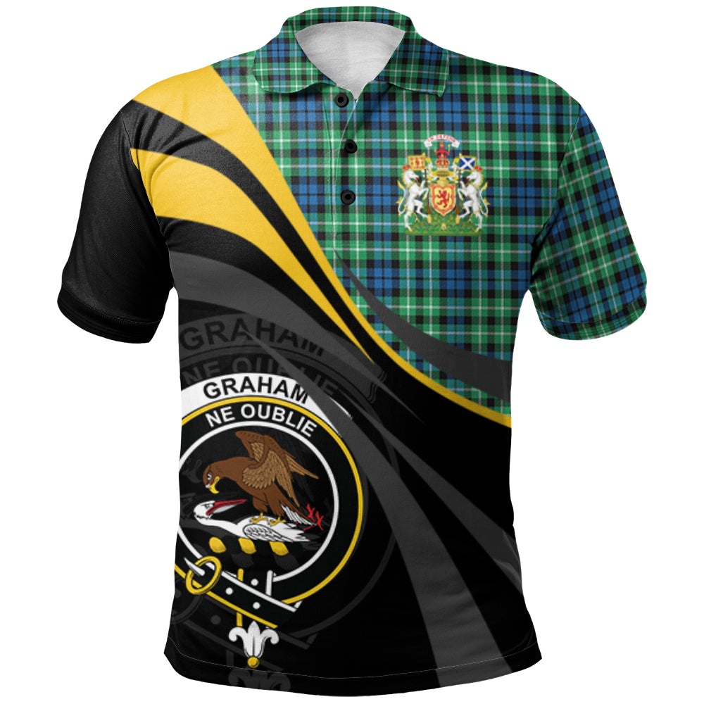 Graham of Montrose Ancient Tartan Polo Shirt - Royal Coat Of Arms Style