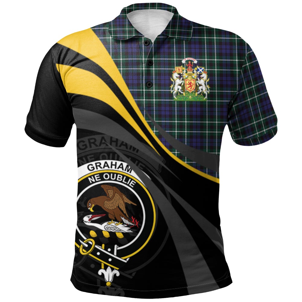 Graham of Montrose Modern Tartan Polo Shirt - Royal Coat Of Arms Style