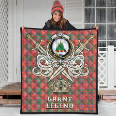 Grant Ancient Tartan Crest Legend Gold Royal Premium Quilt