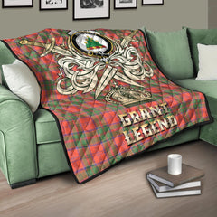 Grant Ancient Tartan Crest Legend Gold Royal Premium Quilt