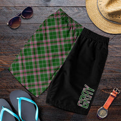 Gray Hunting Tartan Crest Men's Short - Cross Style