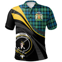 Gunn Ancient Tartan Polo Shirt - Royal Coat Of Arms Style