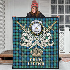 Gunn Ancient Tartan Crest Legend Gold Royal Premium Quilt