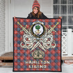 Hamilton Ancient Tartan Crest Legend Gold Royal Premium Quilt