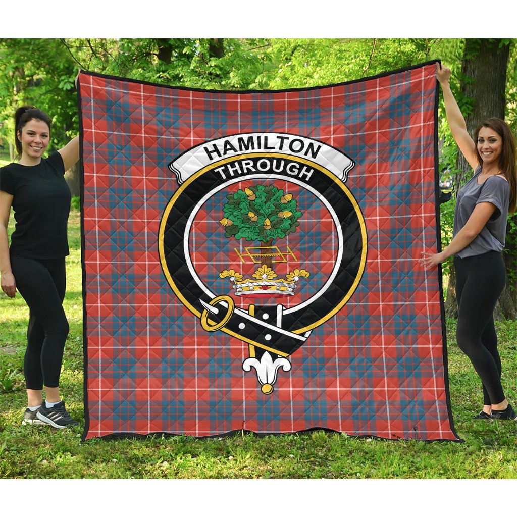Hamilton Ancient Family Tartan Crest Quilt