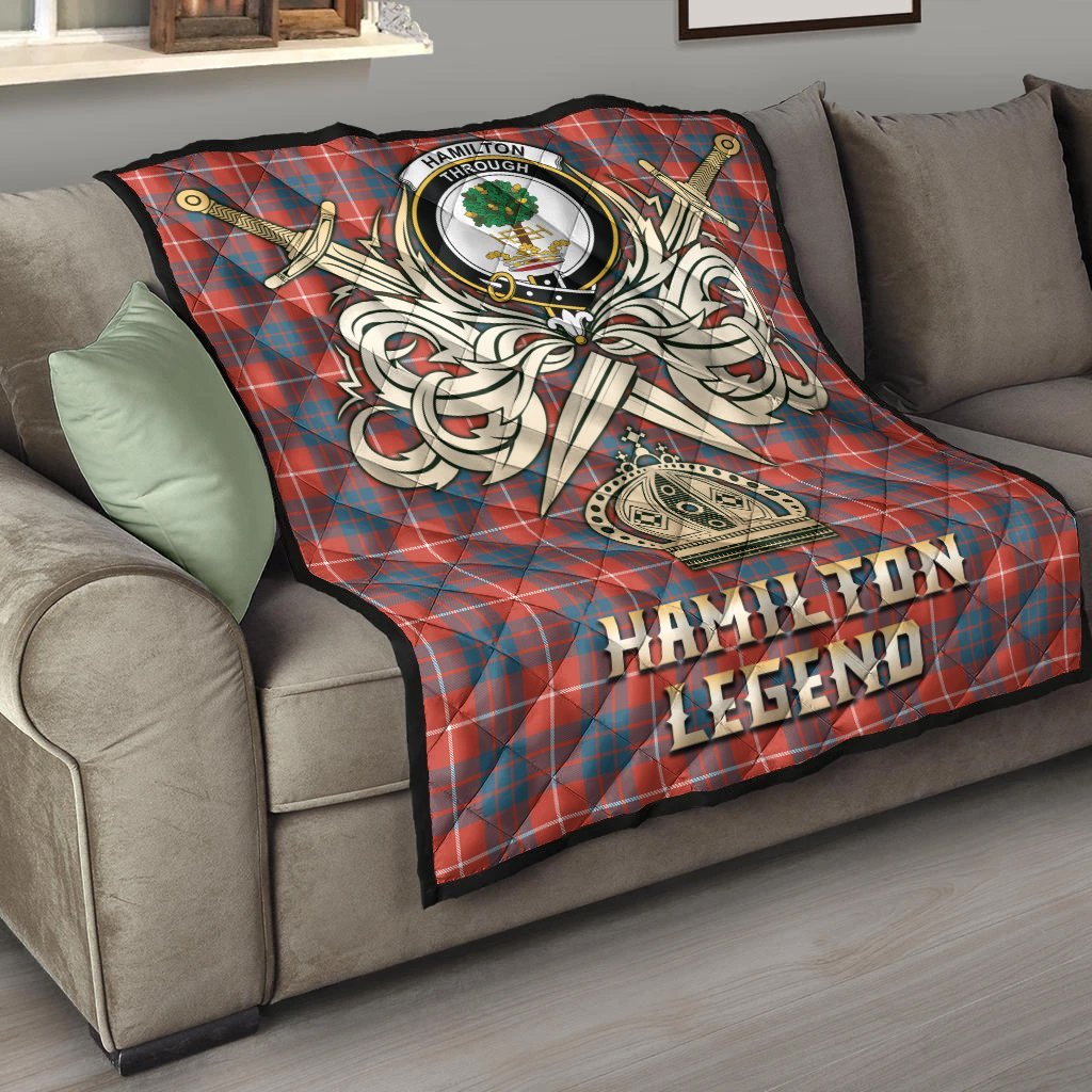 Hamilton Ancient Tartan Crest Legend Gold Royal Premium Quilt