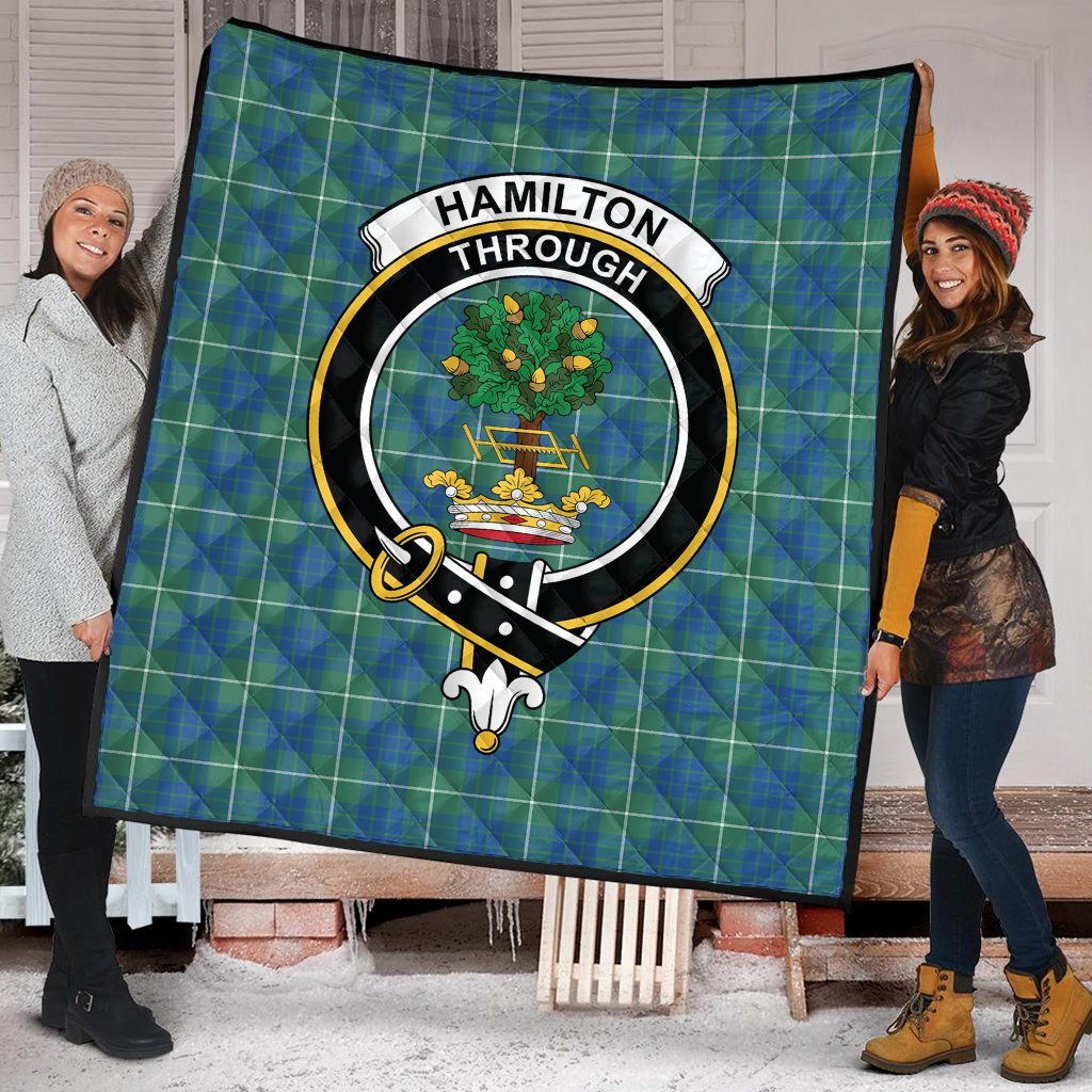 Hamilton Hunting Ancient Tartan Crest Quilt