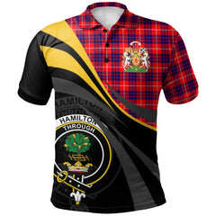 Hamilton Modern Tartan Polo Shirt - Royal Coat Of Arms Style
