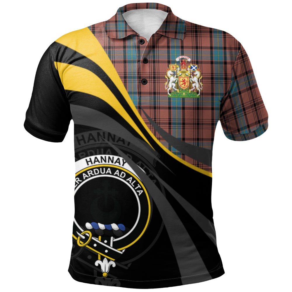 Hannay Dress Tartan Polo Shirt - Royal Coat Of Arms Style