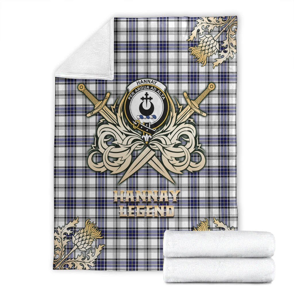 Hannay Modern Tartan Gold Courage Symbol Blanket