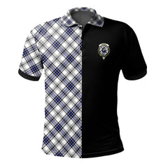 Hannay Modern Tartan Polo Shirt Half of Me - Cross Style
