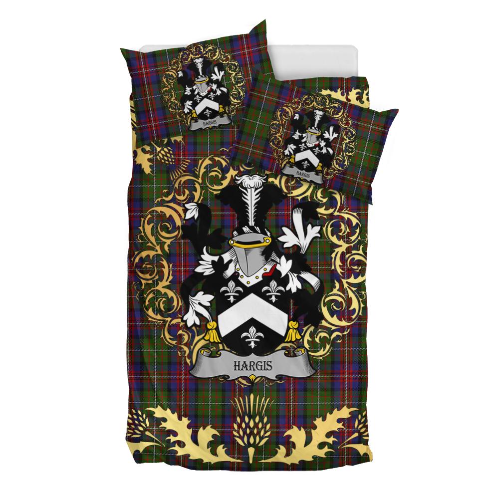 Hargis Tartan Crest Bedding Set - Golden Thistle Style
