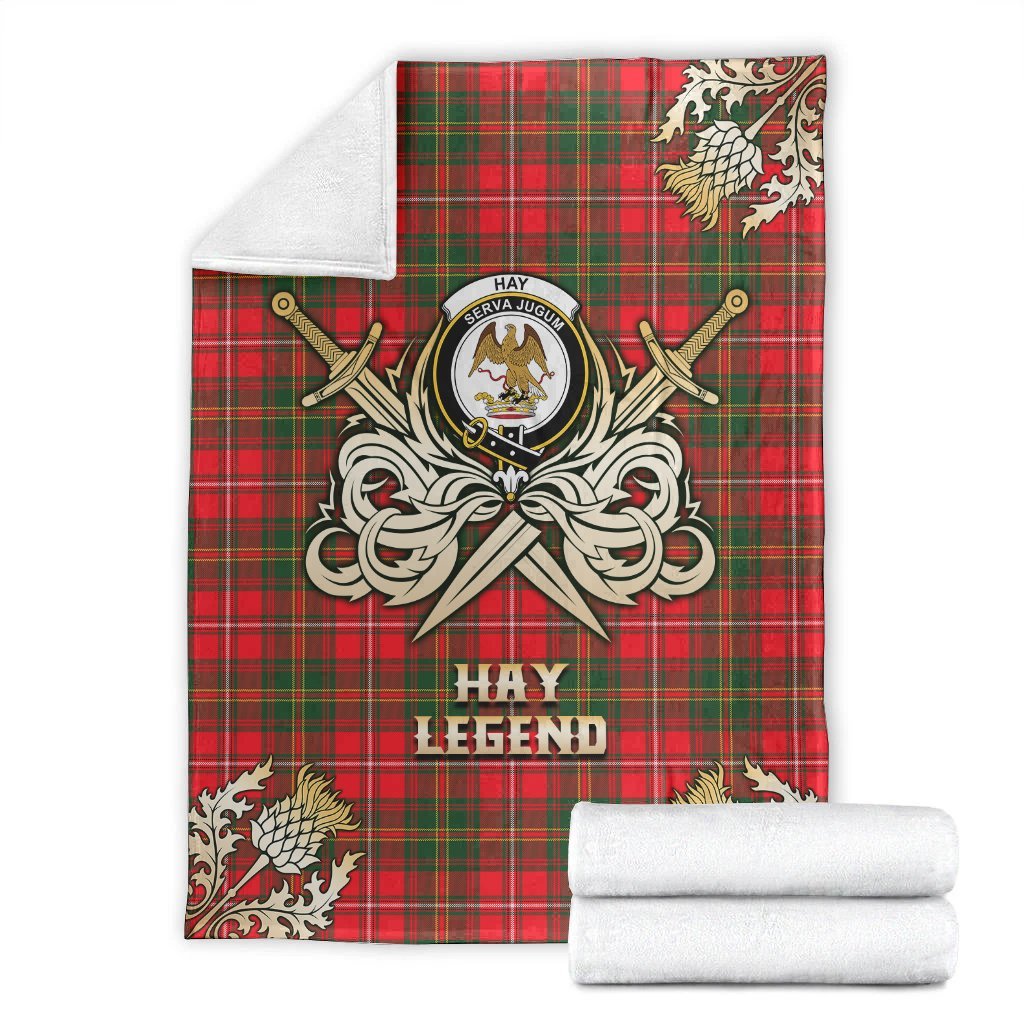 Hay Modern Tartan Gold Courage Symbol Blanket