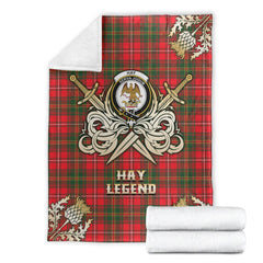Hay Modern Tartan Gold Courage Symbol Blanket