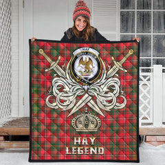 Hay Modern Tartan Crest Legend Gold Royal Premium Quilt