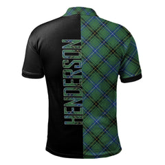 Henderson Ancient Tartan Polo Shirt Half of Me - Cross Style