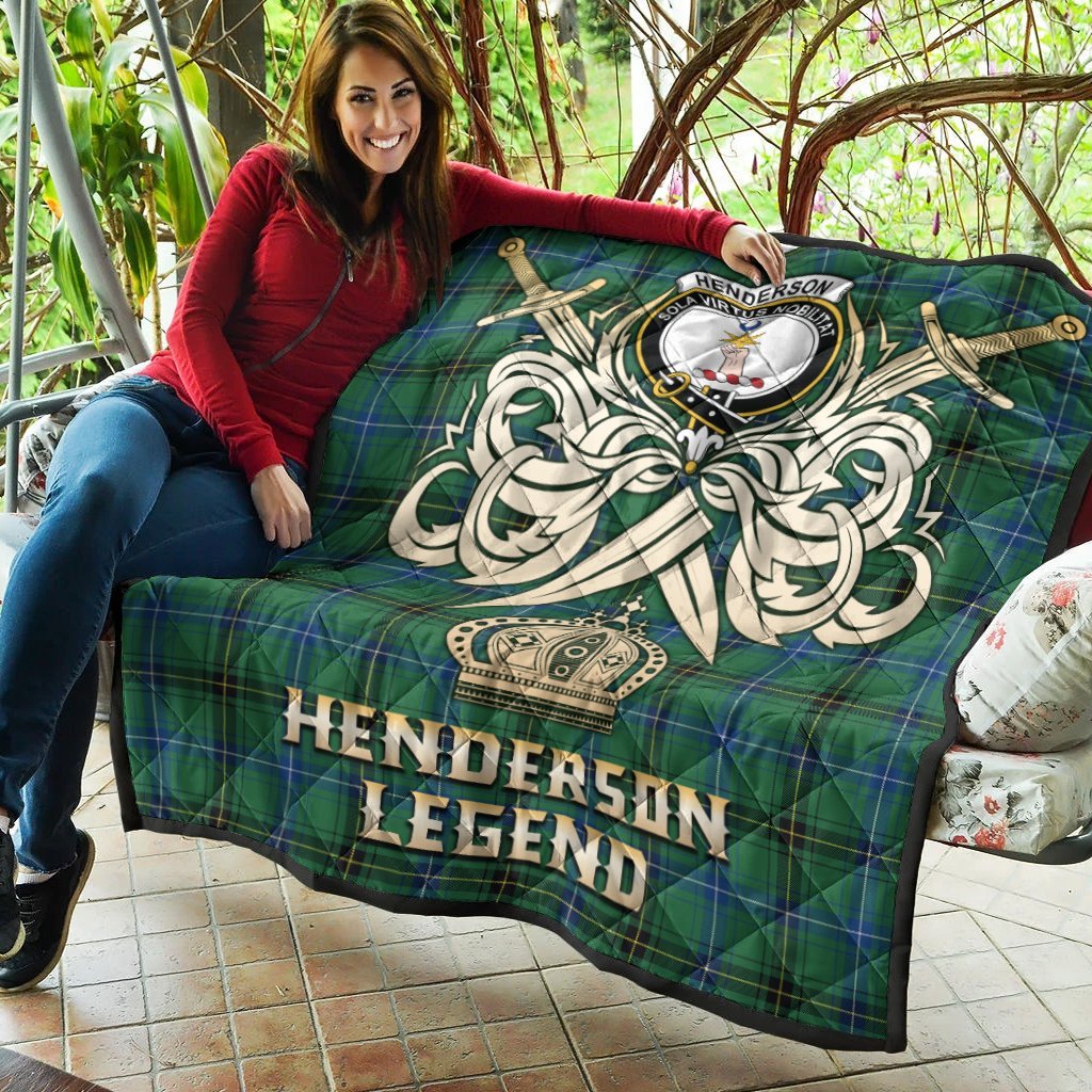 Henderson Ancient Tartan Crest Legend Gold Royal Premium Quilt