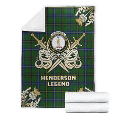 Henderson Modern Tartan Gold Courage Symbol Blanket