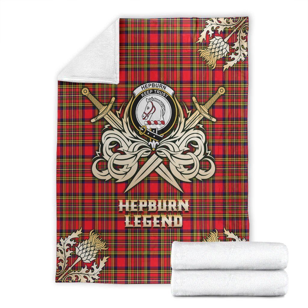 Hepburn Tartan Gold Courage Symbol Blanket