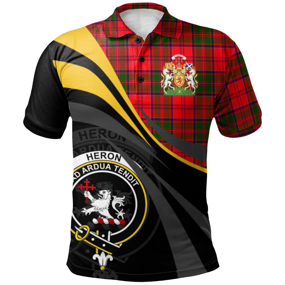Heron Tartan Polo Shirt - Royal Coat Of Arms Style
