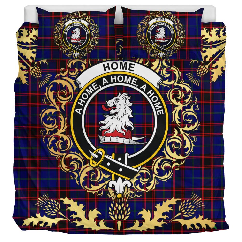 Home Modern Tartan Crest Bedding Set - Golden Thistle Style