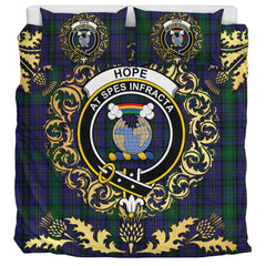 Hope (Vere - Weir) 02 Tartan Crest Bedding Set - Golden Thistle Style