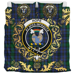 Hope (Vere - Weir) 03 Tartan Crest Bedding Set - Golden Thistle Style