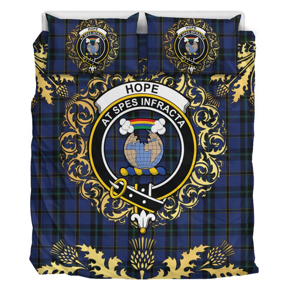 Hope (Vere - Weir) 04 Tartan Crest Bedding Set - Golden Thistle Style
