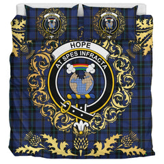 Hope (Vere - Weir) 04 Tartan Crest Bedding Set - Golden Thistle Style