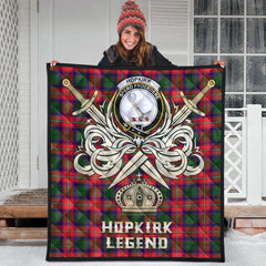 Hopkirk Tartan Crest Legend Gold Royal Premium Quilt