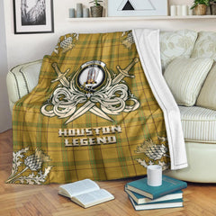 Houston Tartan Gold Courage Symbol Blanket