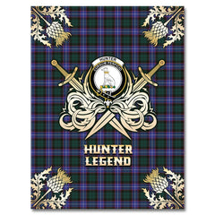 Hunter Modern Tartan Gold Courage Symbol Blanket