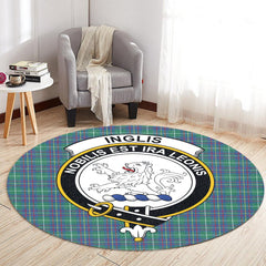 Inglis Ancient Tartan Crest Round Rug