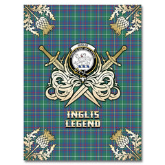Inglis Ancient Tartan Gold Courage Symbol Blanket