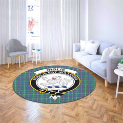 Inglis Ancient Tartan Crest Round Rug