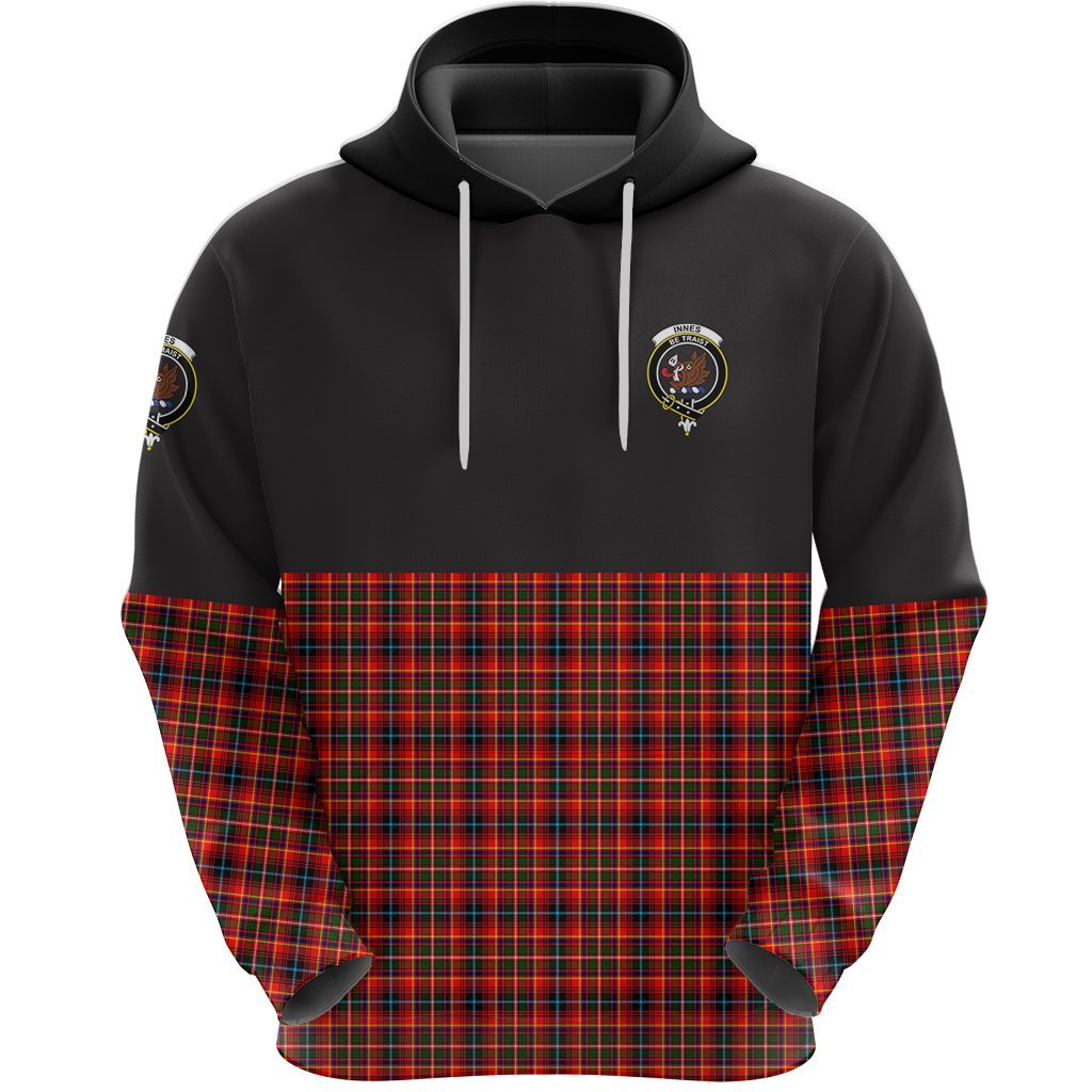 Innes Modern Clan Half Of Tartan Hoodie